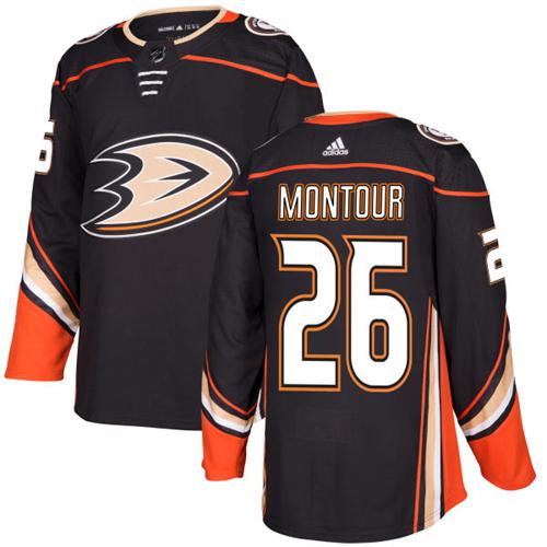 Adidas Men Anaheim Ducks #26 Brandon Montour Black Home Authentic Stitched NHL Jersey